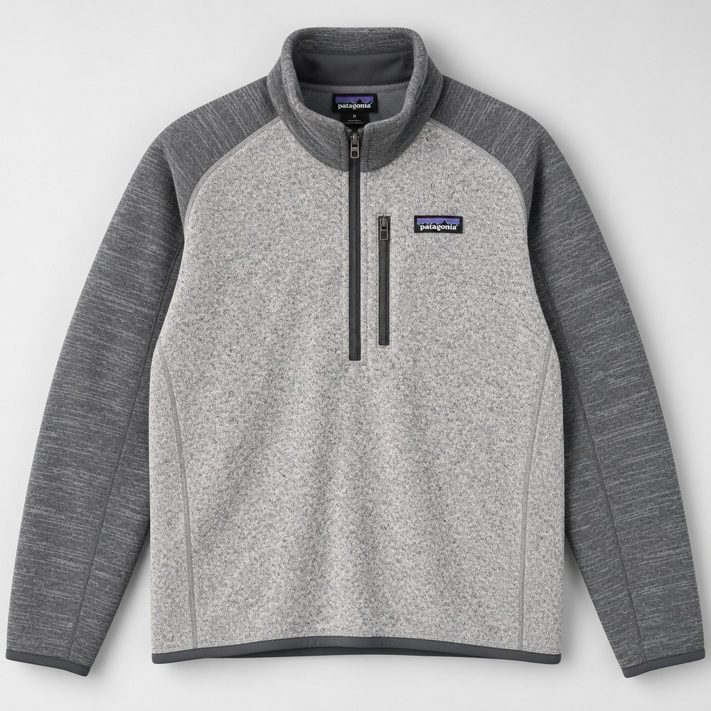 Patagonia Mens Better Sweater 1/4 Zip Fleece Pullover Gray S